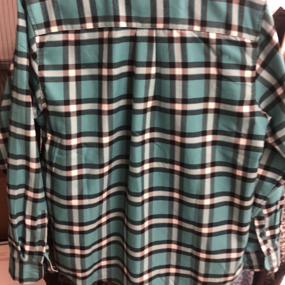 DIXXON “Cancun” long sleeve button down flannel shirt men’s large EUC - Picture 4 of 4